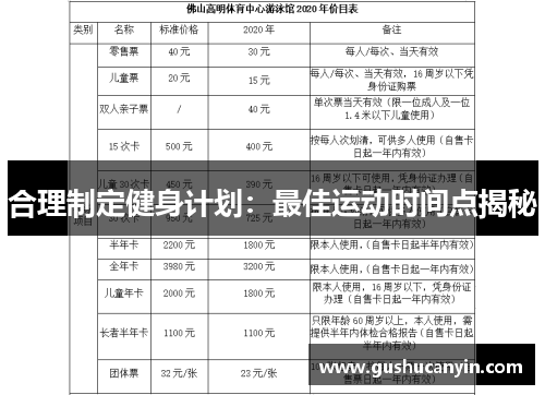 合理制定健身计划：最佳运动时间点揭秘