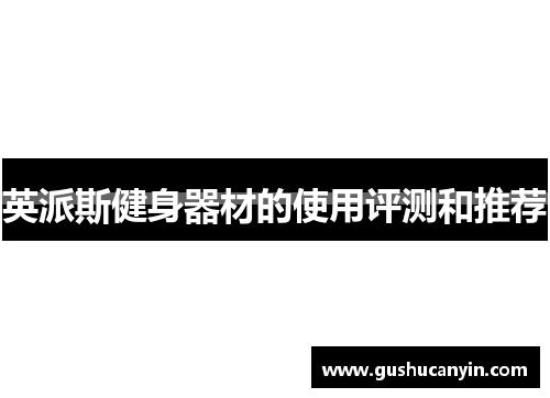 英派斯健身器材的使用评测和推荐